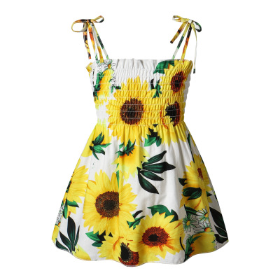 2 Piece Girl Floral Suspender Dress