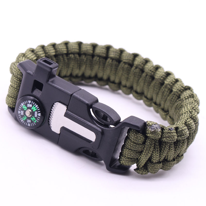 Men's 2-Piece Outdoor Multi Function Survival Bracelet