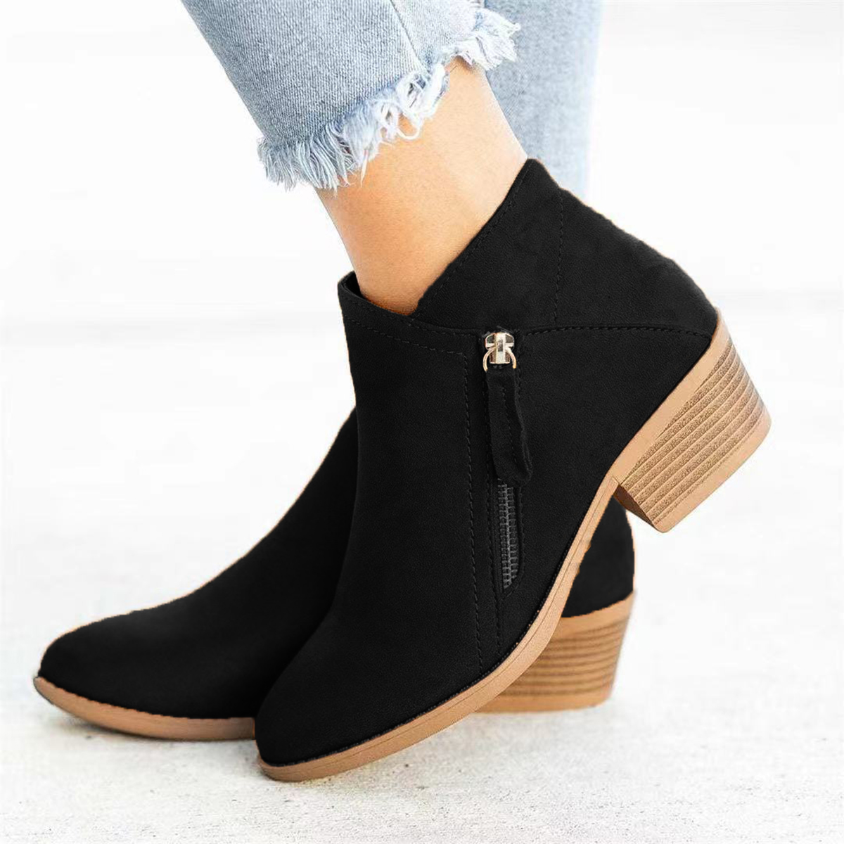 Women'S Fashionable Suede Ankle Boots