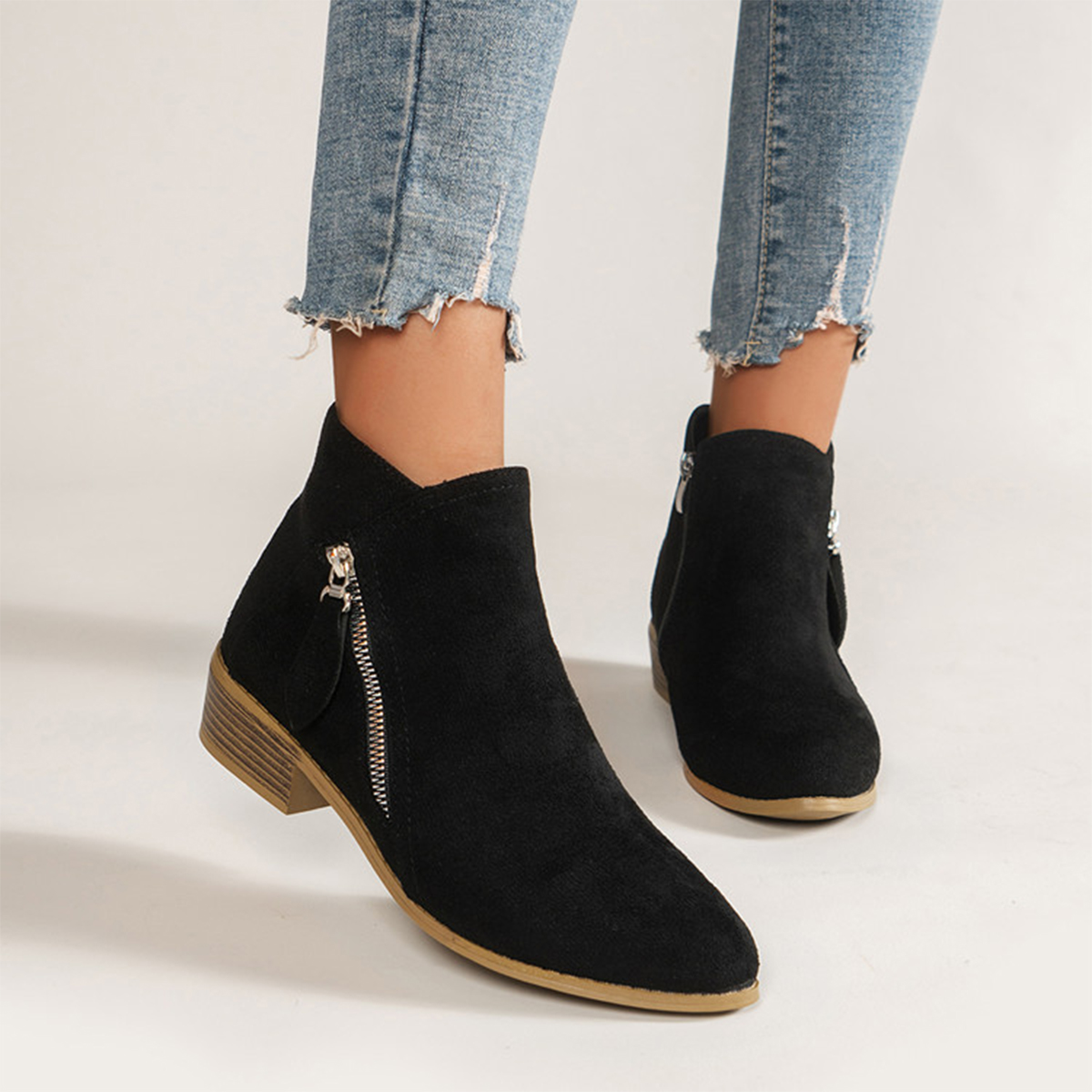 Women'S Fashionable Suede Ankle Boots